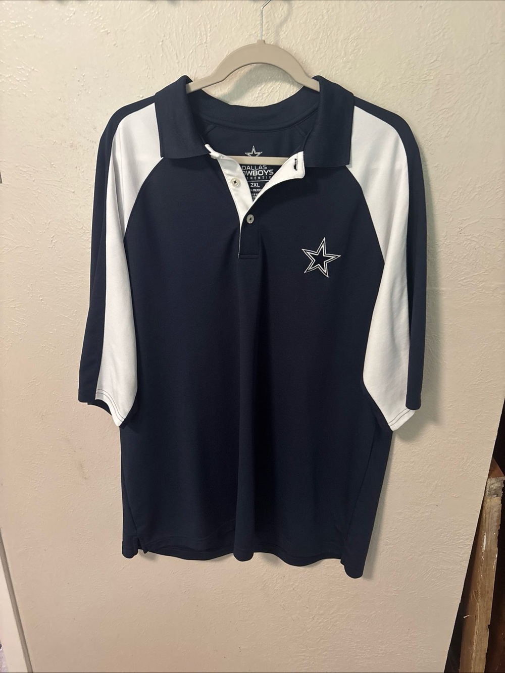 NFL Men’s Dallas Cowboy Authentic Navy and White Polo Shirt